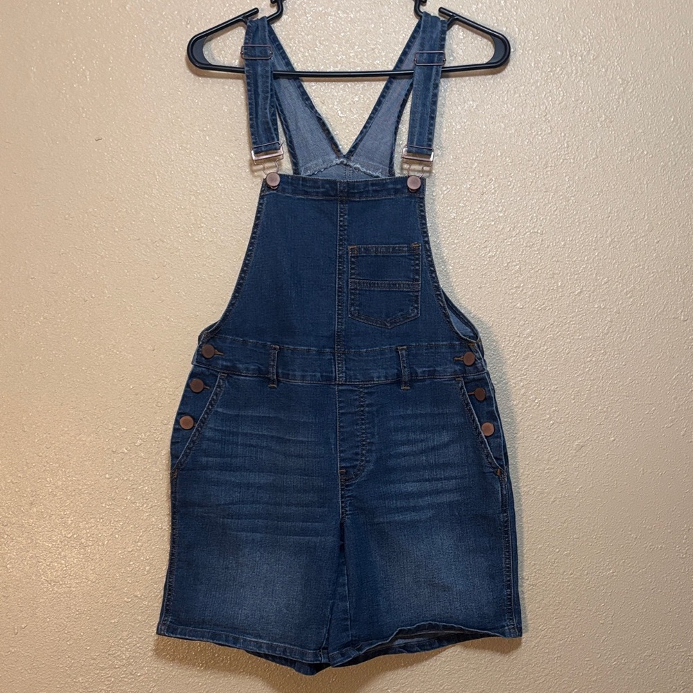 Denim Blue Women's Overall Shorts
